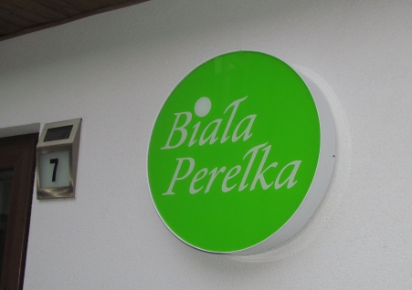 Stomatologia Perełka - kaseton okrągły LED z taśmy 3D alu